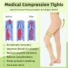 Compression Pantyhose for Women & Men 2 Pairs Open Toe 15-20mmHg Medical Graduated Compression Stockings Waist High Support Tights Opaque Leggings for Varicose Veins Edema Flight,Beige M view 4