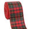 Tenn Well Buffalo Plaid Ribbon, 9.8 Yards 2.5 inch Red and Green Plaid Christmas Ribbon Wired for Christmas Tree, Bow Making, Wreath Making, Holiday Decorations view 1