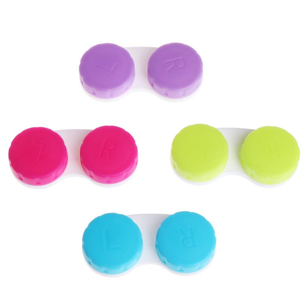 PURPLELILY Portable For Case Eyes Contacts Care Container Box Contact Lenses Storage Box Candy Color