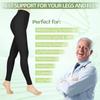 Compression Pantyhose for Women & Men, 2 Pairs 15-20mmHg Medical Graduated Compression Leggings, Opaque Footless Waist High Compression Stockings for Varicose Veins Edema Flight,Black 4XL view 3