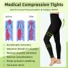 Compression Pantyhose for Women & Men, 2 Pairs 15-20mmHg Medical Graduated Compression Leggings, Opaque Footless Waist High Compression Stockings for Varicose Veins Edema Flight,Black 4XL view 4