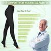 Compression Pantyhose for Women & Men 2 Pairs Open Toe 15-20mmHg Medical Graduated Compression Stockings Waist High Support Tights Opaque Leggings for Varicose Veins Edema Flight,Black 2XL view 3