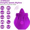 NineLife Basics Easy to Operate Rose Shape Toys Update Model 3 in 1 Rose Toy with Tongue Licking, Thrusting and Vibrating Adult Tools fN3+6 * 4, Roses-purple view 2