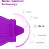 NineLife Basics Easy to Operate Rose Shape Toys Update Model 3 in 1 Rose Toy with Tongue Licking, Thrusting and Vibrating Adult Tools fN3+6 * 4, Roses-purple view 3