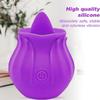 NineLife Basics Easy to Operate Rose Shape Toys Update Model 3 in 1 Rose Toy with Tongue Licking, Thrusting and Vibrating Adult Tools fN3+6 * 4, Roses-purple view 4