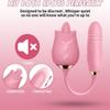 NineLife Basics Easy to Operate Rose Shape Toys Update Model 3 in 1 Rose Toy with Tongue Licking, Thrusting and Vibrating Adult Tools fN3+6 * 2, Roses-pink view 4