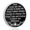 2 Year Sobriety Chips, Butterfly Tree of Life 2 Years Sobriety Coins view 3