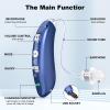Digital Hearing Aids for Seniors with Noise Reduction, Rechargeable BTE Hearing Aid for Adults with Hearing Loss with volume control. (Blue) view 3