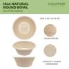 [500 Count]Harvest Pack 16oz PFAS FREE Round Compostable Bowls Bulk, Paper Heavy-Duty Eco-Friendly Disposable Bagasse Acai Bowls, Sugarcane Natural plant fibers for Meal Prep Takeout Dinnerware view 2