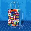 Pajean 32 Pack International Flag Bags World Flag Gift Bags for Opening Sports Events Celebration Goodie Candy Party Favors Decoration Supplies view 2