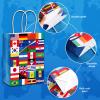Pajean 32 Pack International Flag Bags World Flag Gift Bags for Opening Sports Events Celebration Goodie Candy Party Favors Decoration Supplies view 3