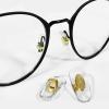 4 Pairs Soft Silicone Replacement 16mm Nose Pads for Model RB3526, RB4071, RB6335, RB6375, RB7186 and More Eyeglasses,Sunglasses, Plug in/Push in Eye Glasses Repair Kit Nose Pads (Gold) view 1