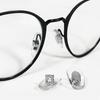 4 Pairs Soft Silicone Replacement 14mm Nose Pads for Model RB3526, RB4071, RB6335, RB6375, RB7186 and More Eyeglasses,Sunglasses, Plug in/Push in Eye Glasses Repair Kit Nose Pads (Silver) view 1