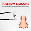 4 Pairs Soft Silicone Replacement 14mm Nose Pads for Model RB3526, RB4071, RB6335, RB6375, RB7186 and More Eyeglasses,Sunglasses, Plug in/Push in Eye Glasses Repair Kit Nose Pads (Silver) view 4