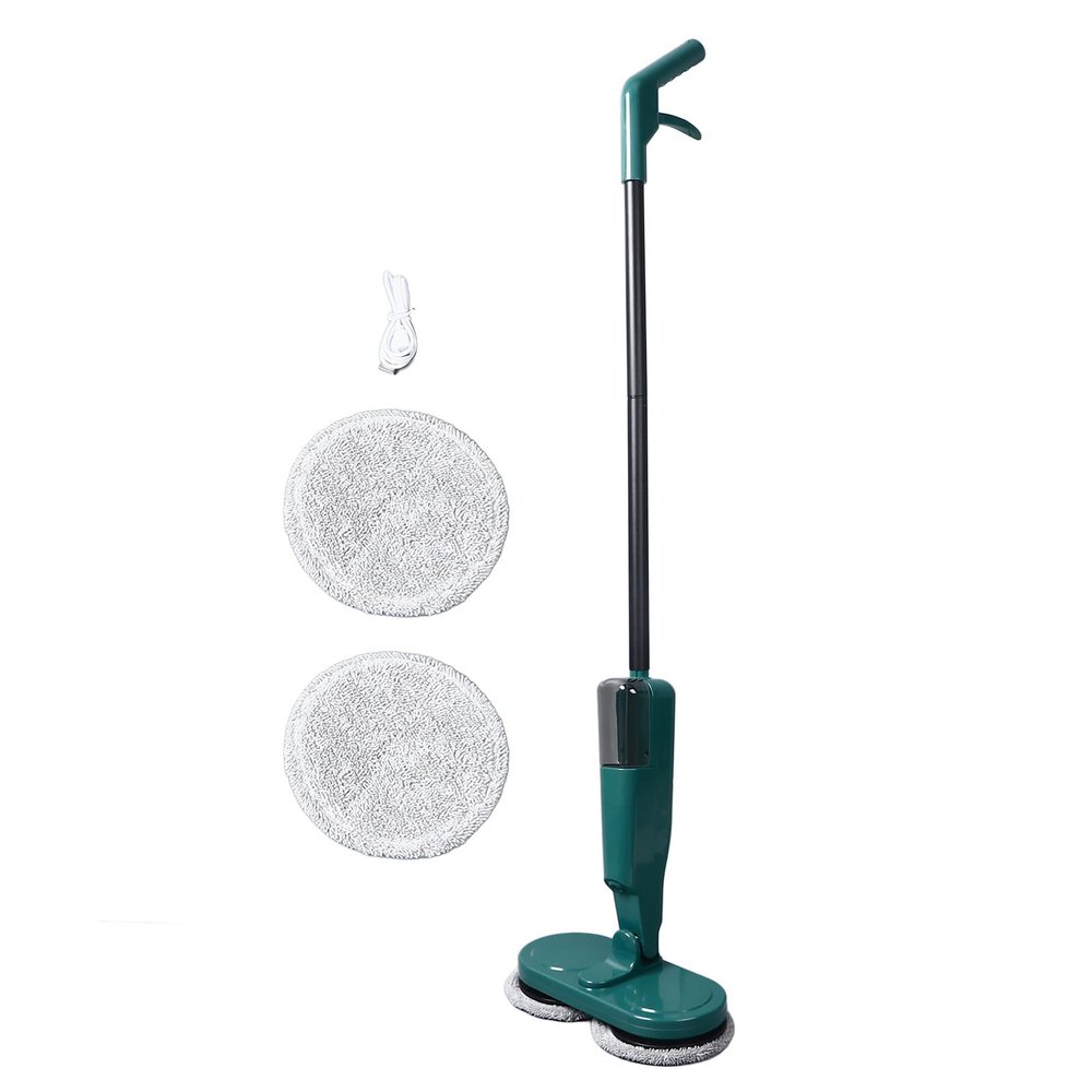 Electric Mop for Floor Cleaning,Floor Daily Light Cleaning,Rechargeable Lightweight Cordless Electric Mop with Water Sprayer for Hardwood Tile Marble Floors(Green)