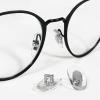 4 Pairs Soft Silicone Replacement 16mm Nose Pads for Model RB3526, RB4071, RB6335, RB6375, RB7186 and More Eyeglasses, Sunglasses, Plug in/Push in Eye Glasses Repair Kit Nose Pads (Silver) view 1