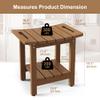 oridom HIPS Shower Benches for Inside Shower, Shower Stool with Space-Efficient Storage Shelf, Waterproof Shower Chair Seat for Spa Bathroom(Brown) view 2