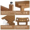 oridom HIPS Shower Benches for Inside Shower, Shower Stool with Space-Efficient Storage Shelf, Waterproof Shower Chair Seat for Spa Bathroom(Brown) view 3