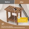 oridom HIPS Shower Benches for Inside Shower, Shower Stool with Space-Efficient Storage Shelf, Waterproof Shower Chair Seat for Spa Bathroom(Brown) view 4
