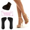 2 Pairs High Heel Inserts for Women, Invisible Adhesive Cushion Insoles Arch Support Non-Slip Slim Inserts Liners 3/4 Comfort Insoles Shoe Pads for Sandals Flats Pump Dress Shoes Boots (Black) view 4