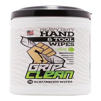 Generic Heavy-Duty Hand & Tool Cleaning Wipes for Automotive Use  72 Sheets/Tub (12-1/4""  9-1/2"") - Removes Grease, Oil, Odors, and Tough Grime - Pack of 1