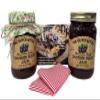 Amish Homemade Style Damson Plum Jam With Fabric Toppers 2/19 Oz. Jars view 1