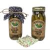 Amish Homemade Style Pickled Okra With Fabric Toppers 2/16 Oz. Jars view 1