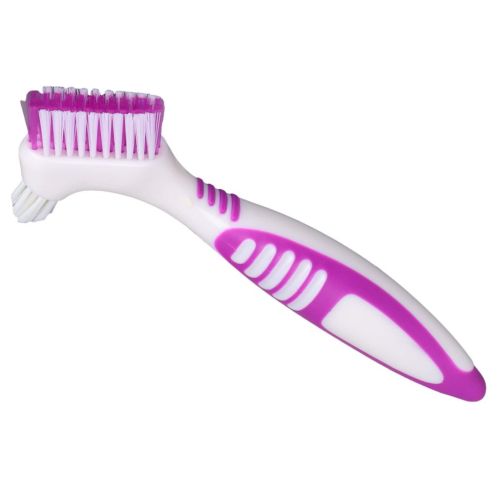Denture Cleaning Brush, Denture Cleaner for Denture Care, Top Denture Cleanser Tool, Portable Denture Toothbrush for False Teeth Cleaning, 1pcs /