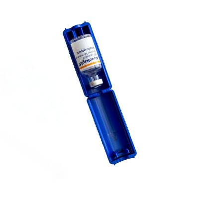 1ml U-100 disposable syringe T1me Vial Syringe Insulin Filling Support (BD Micro-Fine and other insulin syringe), Insulin transfer device for diabetes, Bottle Protector Case, Vial Holder (Blue)