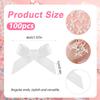 100pcs Ribbon Bows, 1.57x0.4in Mini Bows for Crafts Cute Small Ribbon Tiny Bows for Sewing Gift Wrapping Wedding Party Favors Treat Bags Gift Box Decoration (White) view 2