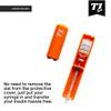 1ml U-100 disposable syringe T1me Vial Syringe Insulin Filling Support (BD Micro-Fine and other insulin syringe), Insulin transfer device for diabetes, Bottle Protector Case, Vial Holder (Orange) view 3
