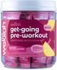Wellah Get-Going Raspberry Lemonade Flavored Pre-Workout Stickpacks (20 Servings) - with Citrulline Malate and L-Theanine, 200mg of Natural Caffeine & 1000mg of Beta-Alanine view 1