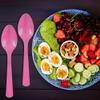 Reusable Bright Pink Plastic Spoons (Pack of 20) - Perfect for Parties, Picnics, and Everyday Use view 3