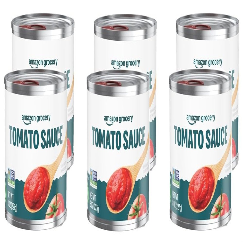 Amazon Grocery, Tomato Sauce (Previously Amazon Fresh, Packaging May Vary) 8 Oz, (Pack of 6)