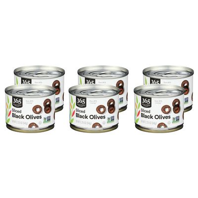 365 by Whole Foods Market, Ripe Sliced Olives, 2.25 Ounce (Pack of 6)
