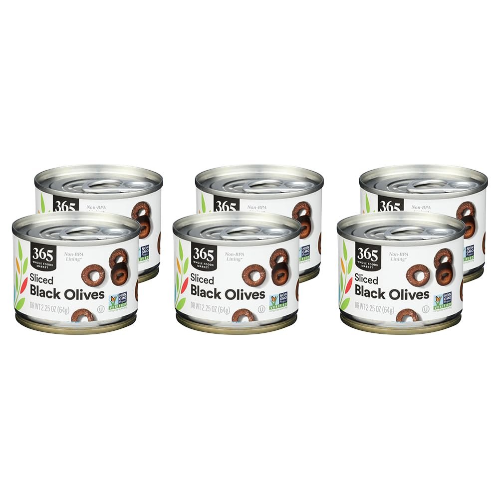 365 by Whole Foods Market, Ripe Sliced Olives, 2.25 Ounce (Pack of 6)