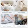 AMUFJJ Lengthen Wedge Pillow, Seniors/Pregnancy/Adults Bed Wedge for Side Sleeping, Neck/Back/Waist Support Pillow Wedges with Removable Cover(Blue,60x25x20cm) view 3