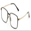 V.W.E. Men Aluminum Optical Frame Wide Fitment Reading Glasses with Titanium Temple Rectangular 144MM Ti02 (Matte Black/Gold, 1.75, x) view 2
