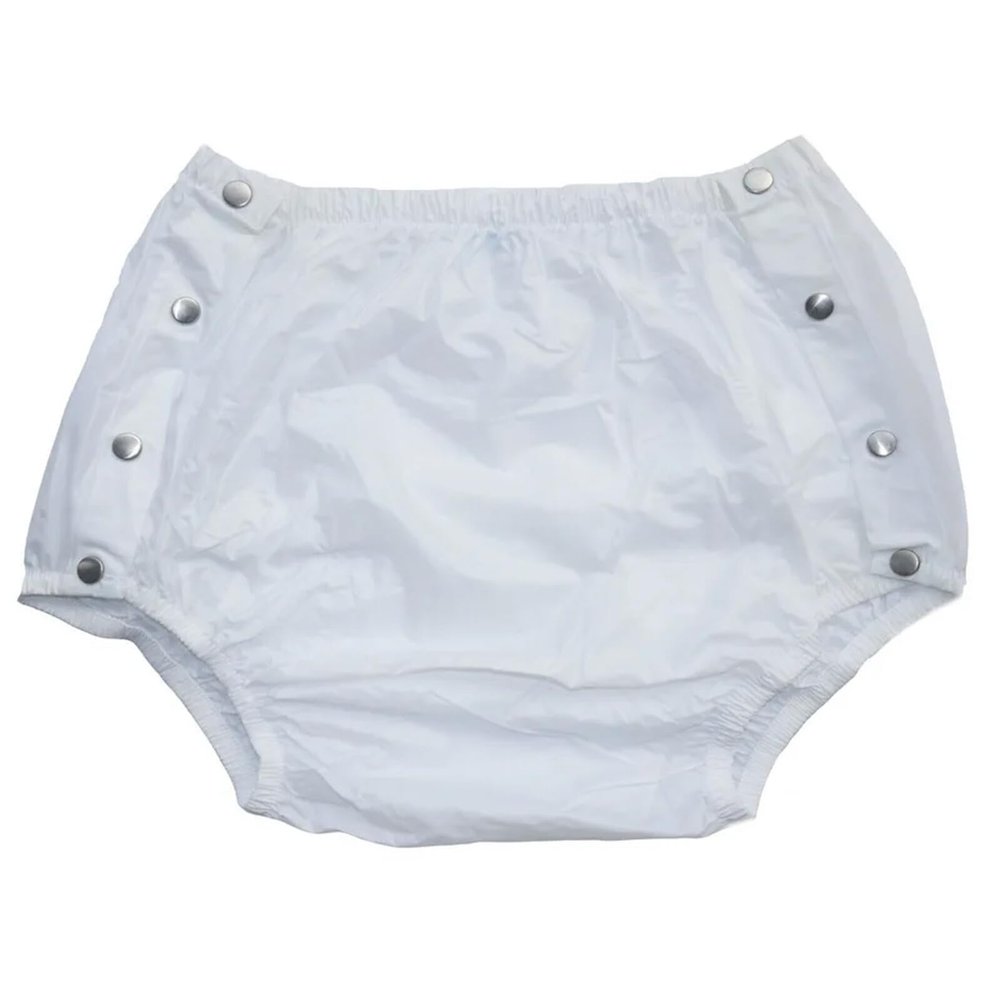 Adult Incontinence Snap-on Plastic Pants Adult Leakproof Underwear for Incontinence Washable Low Noise Reusable Waterproof Pants Adult Diaper Cover Incontinence Pants for Women Men