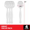 4 Count Disposable Serving Spoons, Clear Plastic Serving Spoons for Catering Weddings, Holiday Parties, and More, Large Plastic Serving Utensils for Buffet, Party Spoons, Stock Your Home view 2