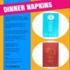 Personalized One-Color Imprint Dinner Napkins for Parties, Events, and Restaurants view 2
