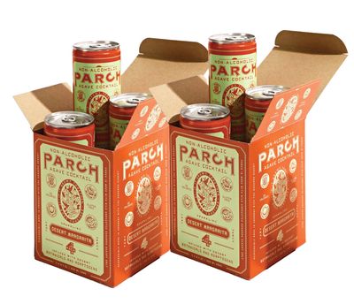 PARCH Desert Margarita Agave Mocktail (8.4 oz 8 Pack)  100% Vegan Canned Drinks made with Organic Agave, Herbal Adaptogens & Desert Botanicals