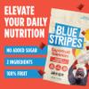 Blue Stripes Cacao Superfruit Gummies - Vegan Chewy Fruity Snack, No Sugar Added 100% Fruit Gummy, 9 Essential Vitamins & Minerals, Natural Tropical Superfood - Mango & Cacao Fruit, 3.2oz view 4