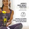 Ascent 100% Whey Protein Powder - Post Workout Whey Protein Isolate, Zero Artificial Flavors & Sweeteners, Gluten Free, 5.5g BCAA, 2.6g Leucine, Essential Amino Acids, Vanilla 1 lb view 2