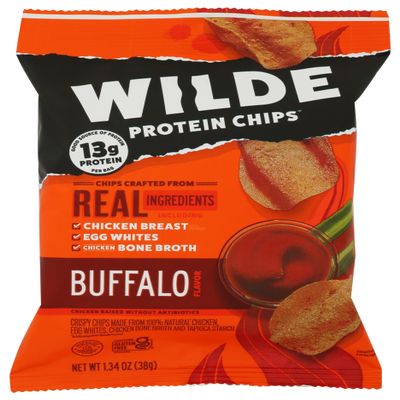 WILDE SNACKS CHIPS CHICKEN BUFFALO, 1 Ounce (Pack of 1)