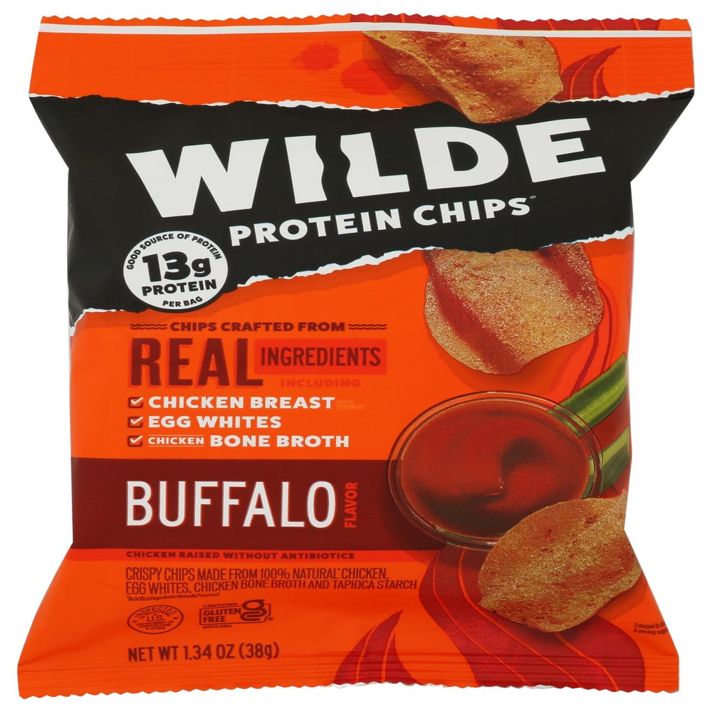 WILDE SNACKS CHIPS CHICKEN BUFFALO, 1 Ounce (Pack of 1)