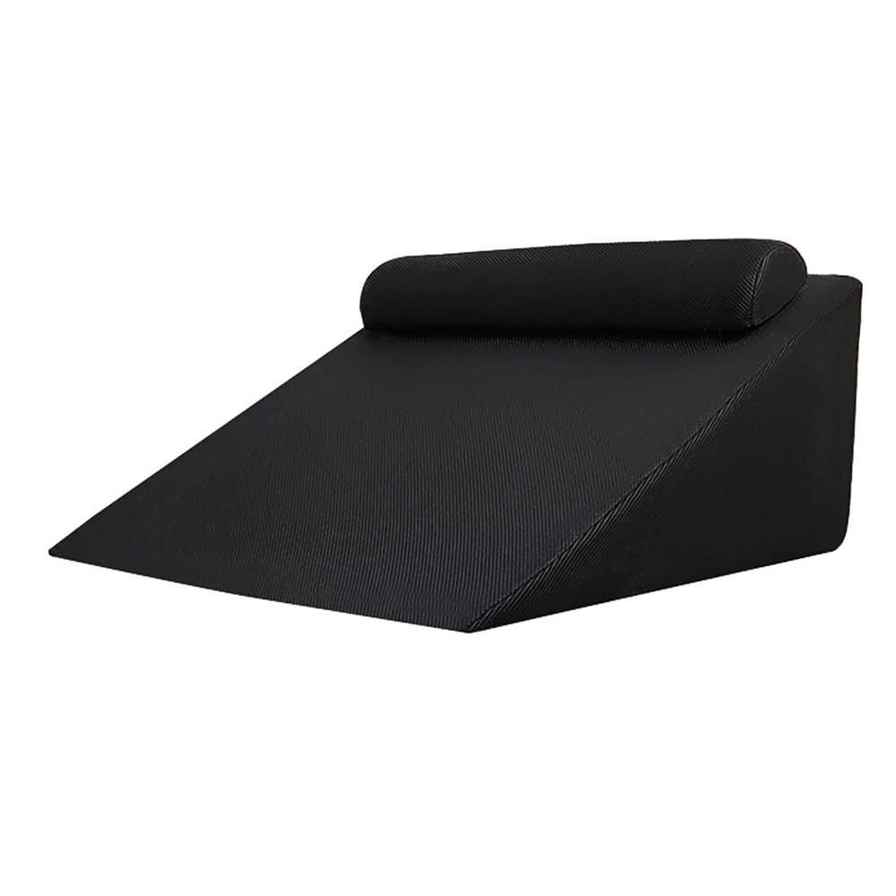 AMUFJJ Acid Reflux Wedge Pillow, 16 20 24 in Width Raised Pillows for Kid/Elderly/Adults, Post Surgery Pillow Wedges Neck/Back/Leg Support(Black,50x60x30cm)