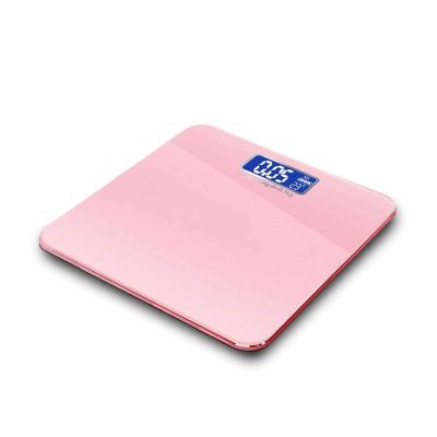 HSJFS Digital Body Weight Scale with LED Display Ultra Slim Round Corner Design for Bathroom Gym Yoga Studio, 396 lbs (Color : Black)(Pink)