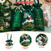JOYIN 6 PCS Christmas Drawstring Gift Bags Present Wrap Reusable Non-woven fabrics Bags with Handle for Xmas Party Decoration Jewelry Pouch Festivals Supplies (17" x 8.5") view 3