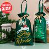 JOYIN 6 PCS Christmas Drawstring Gift Bags Present Wrap Reusable Non-woven fabrics Bags with Handle for Xmas Party Decoration Jewelry Pouch Festivals Supplies (17" x 8.5") view 4